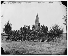 Photo:Bull Run Virginia 1910s Battlefield Monument Group Photo picture