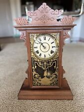 Antique Wooden mechanical kitchen clock picture