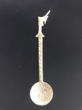 Vintage Mexico Collectible Alpaca Silver Spoon Mayan Cozumel Marlin Emblem 4” picture