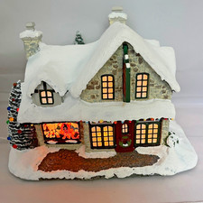 Hawthorne Village Thomas Kinkade Lighted Christmas Village Santa's Workshop Toys picture