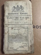 Map 1911 Map Military Manouver Map Cambridge Newmarket Bedford Bury etc ........ picture