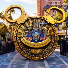 🔥Gold Purple US Secret Service Disneyland Anaheim Office Mickey Challenge Coin picture