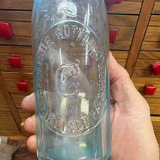 C. C. Bottling Co. Embossed Glass Beer Bottle C in Oval Breweriana picture