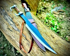 Custom Handmade Carbon Steel Blade Survival Viking Sword | Hunting Sword Camping picture