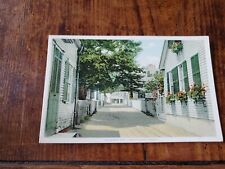 Vintage Phostint Postcard Academy Avenue Nantucket Massachusetts Bx1-2 picture