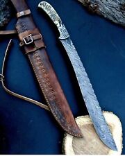 WILD CUSTOM HANDMADE 20 INCHES LONG IN DAMASCUS STEEL HUNTING LONG BOWIE KNIFE picture