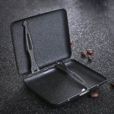 Sand Black Metal Cigarette Case Box Holder for 20 Regular Cigarettes Gifts USA picture