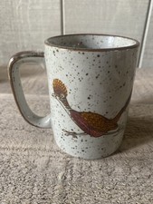 Vintage Otagiri Roadrunner Mug Cup Speckled Stoneware 5” picture