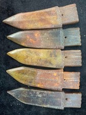 5Pcs Rare Chinese Old Jade Hand Carved Weapon Pendants picture