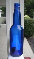 Antique 1880's A.B.G. Co (ADOLPHUS BUSCH GLASS Co) Cobalt Blue Beer Bottle picture