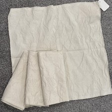4 Vintage Audrey 100% Cotton Cream Napkins, Textured Floral, 17” Square NWT picture
