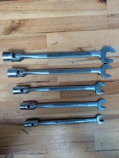 Craftsman USA Flex-Socket Combination SAE Wrenches (Saltus Style), Lot Of 5 =V= picture