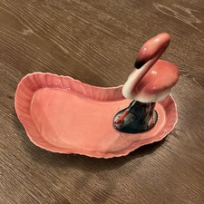 Vintage Maddux of California Pink Flamingo & Pond Dish – Mid Century Ceramic picture