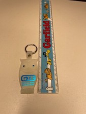 Vintage GTE Owl Key Chain General Telephone Fob NOS Plastic 1970s 80s Keychain picture