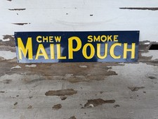 Vintage Mail Pouch Tobacco Embossed Tin Sign - 20