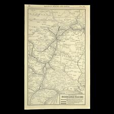 Vintage MKT Railroad Map MISSOURI KANSAS TEXAS Lines Oklahoma City San Antonio picture