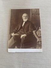 Rare Cabinet Card Of John Greenleaf Whittier Signed On The Back And Dated 1880 picture