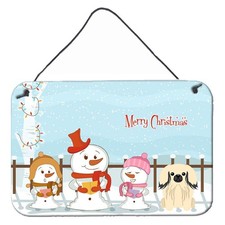 Caroline's Treasures BB2437DS812 Merry Christmas Carolers Pekingese Cream Metal picture