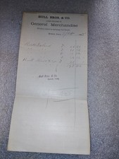 1905 Hull Bros & Co Iowa General Merchandise Receipt Ephemera picture