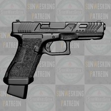 Glock 34TTI Eve Macarro Ballerina custom pistol v3 for 1:10 1:12 1:18 1:6 figure picture