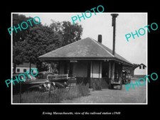 OLD 6 X 4 HISTORIC PHOTO OF ERVING MASSACHUSETTS THE RAILROAD STATION c1940 picture