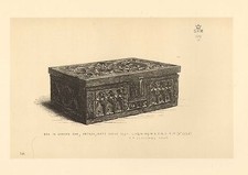 1881- 2  litho ( south  kensington museum ) carved oak box ( french ) crica 1340 picture