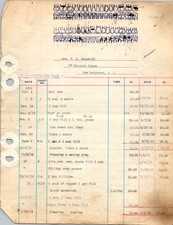 Dental Ledger & Odontogram Mrs F.S. Bancroft Crown Extraction 1919-27 Antique picture