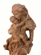 Vintage Virgin Mary Madonna & Child Sculpture 9.75” minor chipping picture