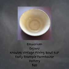 Vintage Knowles Farmhouse Mixing/Serving Bowl Cream Glaze 9.5” picture