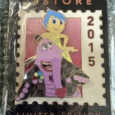 DEC WDCS D23 2026 Pixar Stamp Joy & Bing Bong Inside Out 2015 LE 500 Disney Pin picture