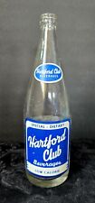 Vintage Hartford Club Beverages Clear Glass Soda Bottle ~ Connecticut picture