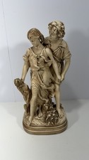 ⁠Vintage Marwal Ind Inc Chalkware Statue Romantic Couple Boy Girl Figurine 18 in picture