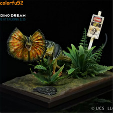 1/15 DINO DREAM Dilophosaurus Attacking Dinosaur Model Statue Animal Display picture