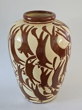 Roger Méquinion Ceramic Vase Artist Incised On The Bottom Rim 12