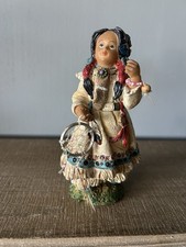 Vintage Trippie's Inc Tee Pee Collection Native American Maiden Resin Figurine picture