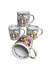 NEW Paul Cardew Snow White Bone China Mugs/Cups England Set of 4 Signed Retired picture