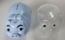 Two Vintage Piggy Banks Western Plastics And Olympia Federal Bank picture