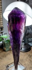 Massive 16 inch Bahia Amethyst Crystal Root Crystal Point w Display Stand #E8267 picture