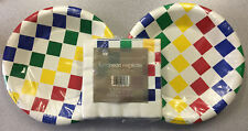 Vtg Rainbow Checkerboard 16ct Paper Napkins And 16ct Plates American Greetings picture