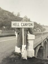 (AmJ) FOUND Photo Photograph Vintage 1941 HELL CANYON Sign Bridge AZ 1941 picture