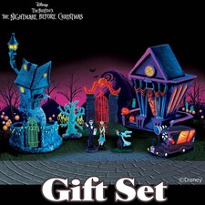 The Nightmare Before Christmas Black Light Village Set picture