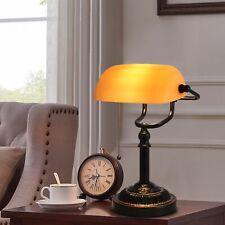 Rustic Desk Lamp Pull Chain, Traditional Bankers Desk Lamp with USB Port picture