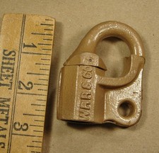 Vintage WRRS CO Western Supply Signal Box Triangle Pin Style Lock Brass & Steel picture