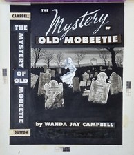 Original Cover Art Mystery of Old Mobeetie Book Mixed Media Classic Horror 💀 picture