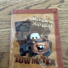Rare Disney Pixar World of Cars Tow Mater Racing Team Off Road Mayhem Wallet picture