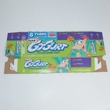 2011 VINTAGE Disney Channel PHINEAS AND FERB YOPLAIT GO-GURT FLAT EMPTY BOX picture