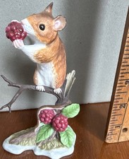 Lenox Nature’s Reward Woodland Mouse Figurine Holding Berries on Branch picture