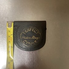 Vintage PERFECT CIRCLE PISTON RINGS  Leather Case for groove gauge  picture