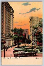 eStampsNet - Bowling Green NY New York Street Car Wagon c1910 Postcard  picture