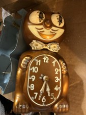 3 Vintage Kit Kat Clocks Lot,Read Please 2 Are Working,1 A Parts Clock picture